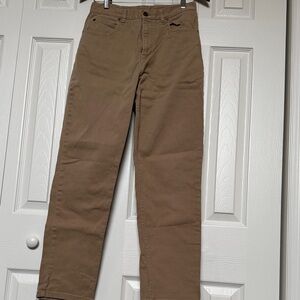 JONES JEANS Khaki Brown Straight-Leg Pants 100% Cotton